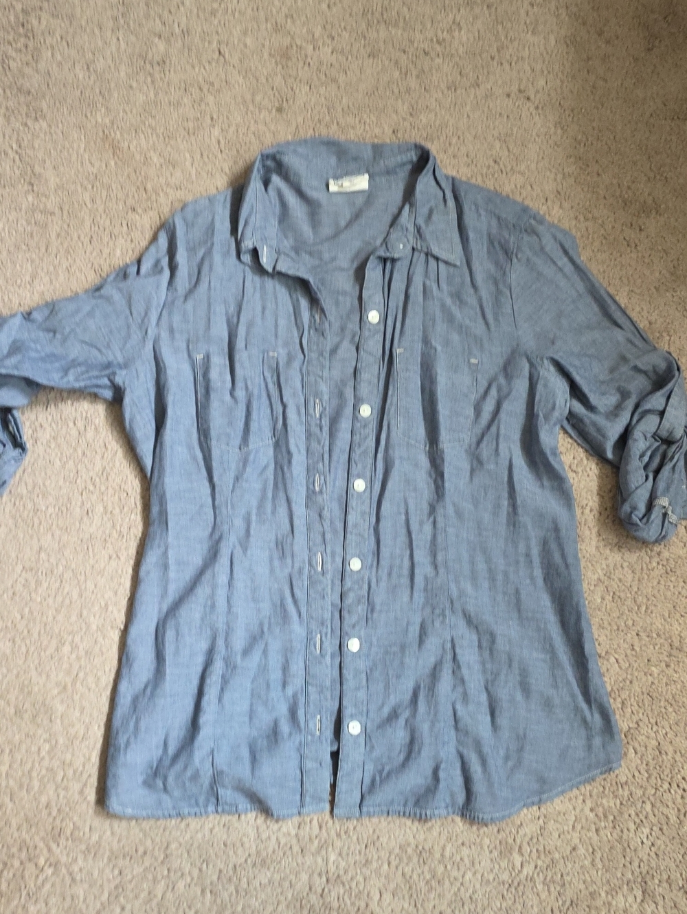 Converse One Star Light Blue Casual Button-Up Shirt